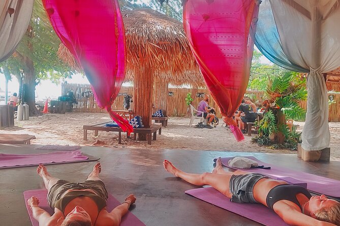 Sunrise yoga class overlooking the beach, the sea & sunrise . - Seated postures, relaxation, and a short meditation
