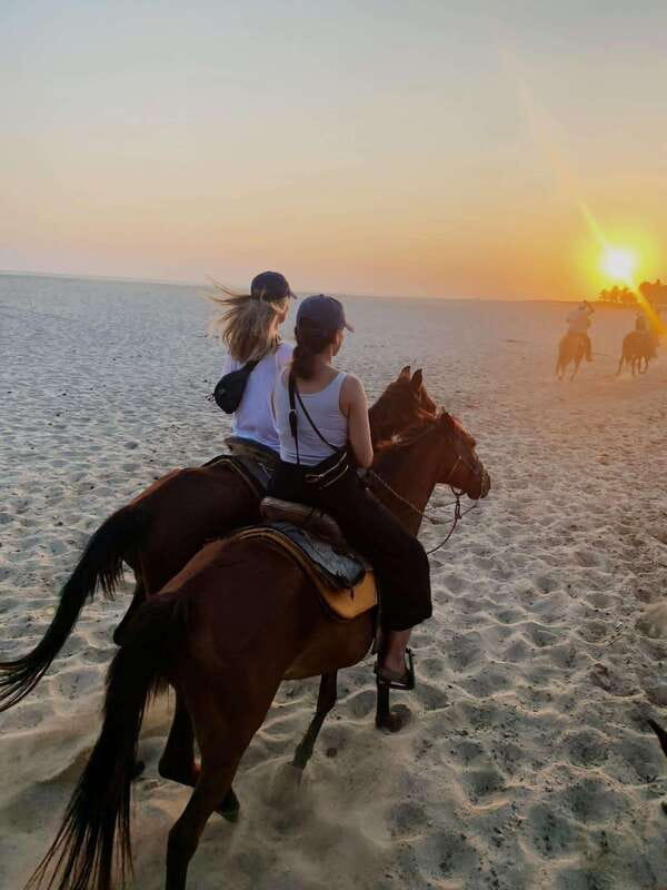 Sunset by Horse on the Beach - Meeting the local horse riders