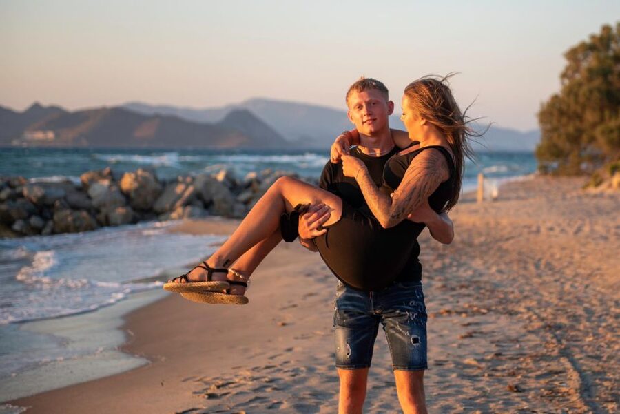Sunset Photo shoot on the beach Kos island - What the strong feedback tells you about Christos Pap