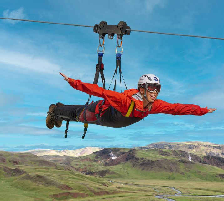 The Falcon : Superman ride with Mega Zipline Iceland - Starting beside Reykjadalur Café