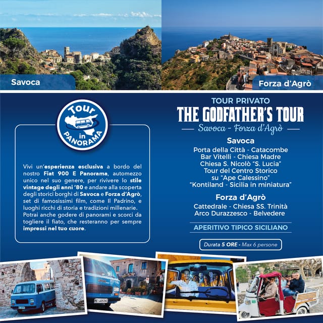 The GODFATHER'S Tour - Savoca and Forza d'Agrò - Why the vintage Fiat changes the whole outing