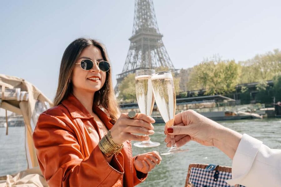 The Official Emily in Paris Champagne Seine Cruise - The guide and the small-boat atmosphere