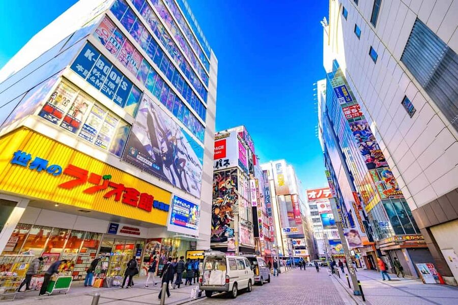 Tokyo Akihabara Anime walking tour & Maid Cafe option - UDX Akiba Plaza and the first photo stop