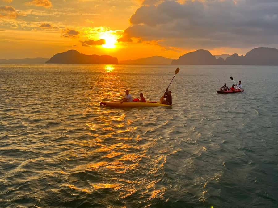Twilight Sea Canoe to James Bond Island w/ Glowing Plankton - Panak Island and the first cave passage