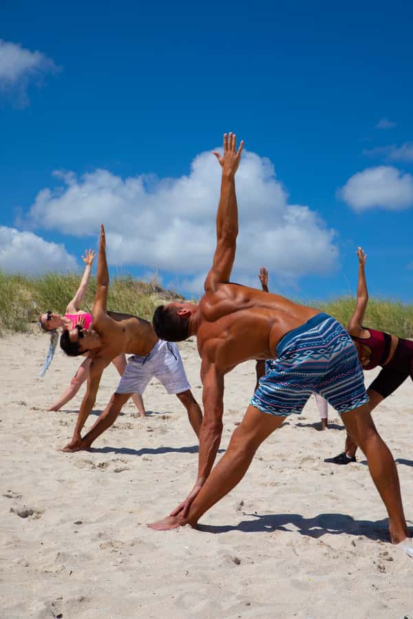 Yoga on the Beach in South Beach - The final resting pose and quote of the day